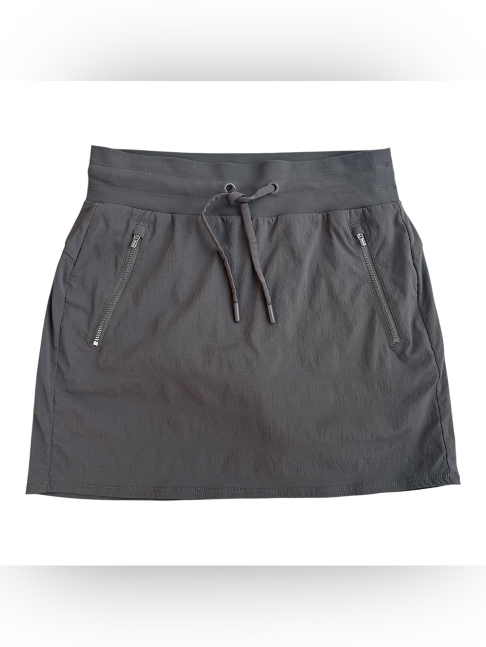 Athleta Black Metro Stretch-in Skort Double Zip Front Pockets